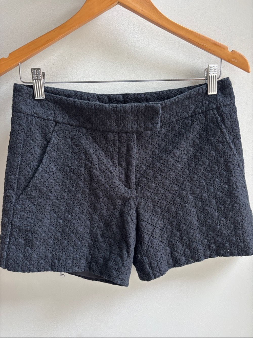 Theory Textured Eyelet Shorts